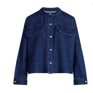 Scoop Women's Cropped Oversized Button-Down Shirt